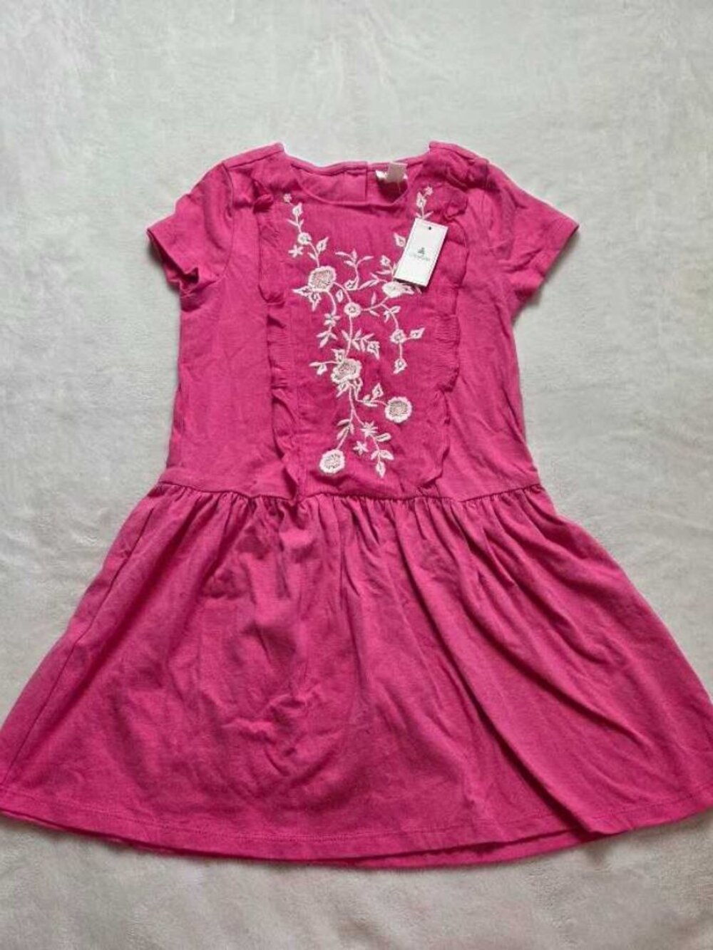 New toddler 5T Baby Gap pink embroidered ruffle dress 5 Years